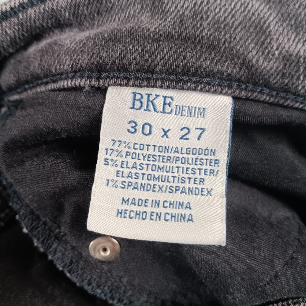 BKE Payton Ankle Skinny Jeans Womens 30x27 Faded Black ABK5648A Distressed - Picture 7 of 14